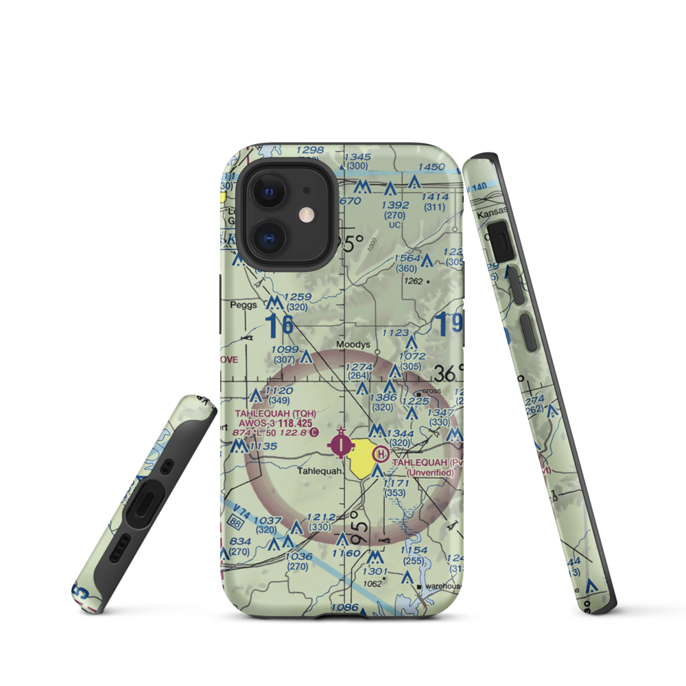 John Reid Airport (6OK1) VFR Sectional  Tough iPhone Case iPhone 12 mini model shown