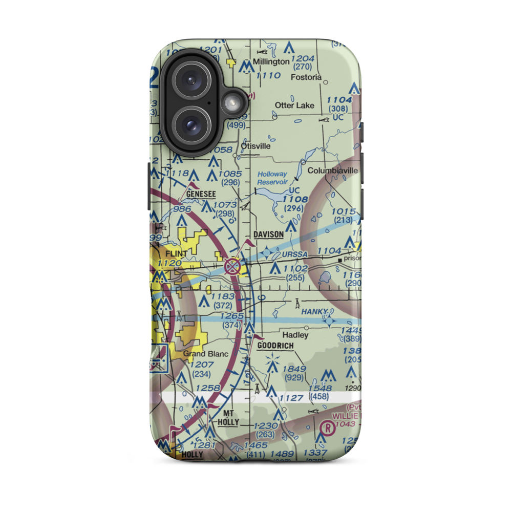 John's Airport (12MI) VFR Sectional  Tough iPhone Case iPhone 16 Plus model shown