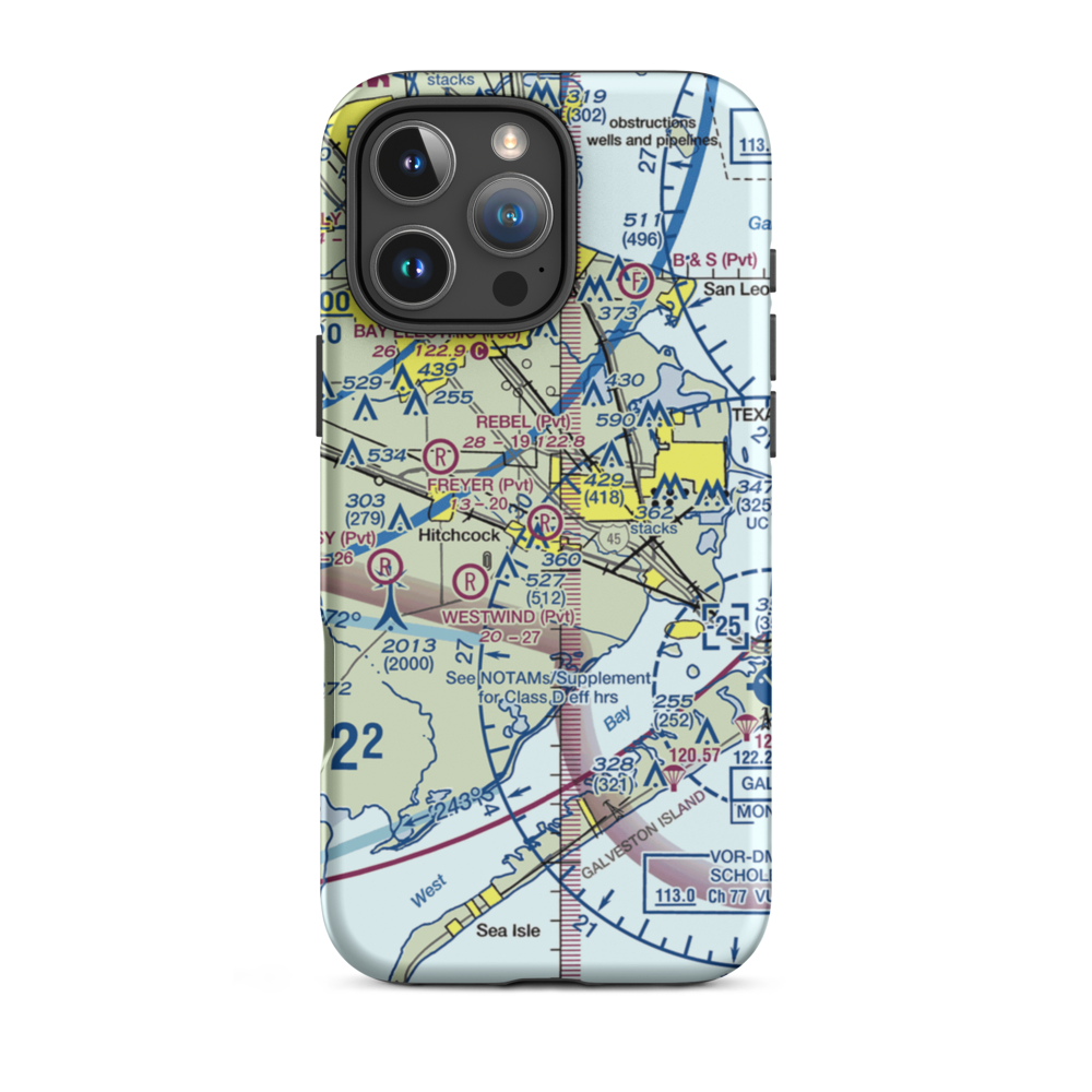 Johnnie Volk Field (37TE) VFR Sectional  Tough iPhone Case iPhone 16 Pro Max model shown