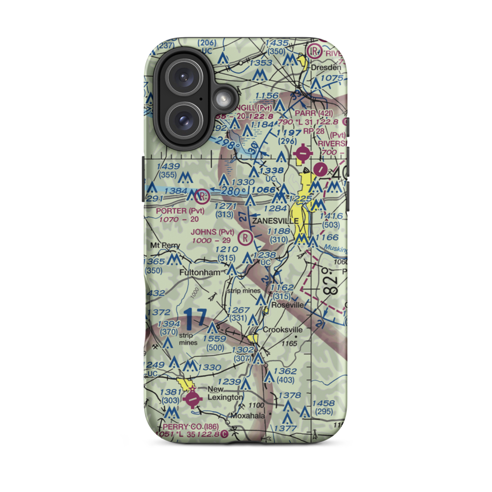 Johns Landing Airport (9OI3) VFR Sectional  Tough iPhone Case iPhone 16 Plus model shown