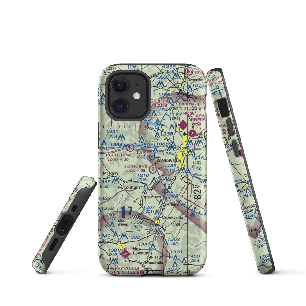 Johns Landing Airport (9OI3) VFR Sectional  Tough iPhone Case iPhone 12 mini model shown