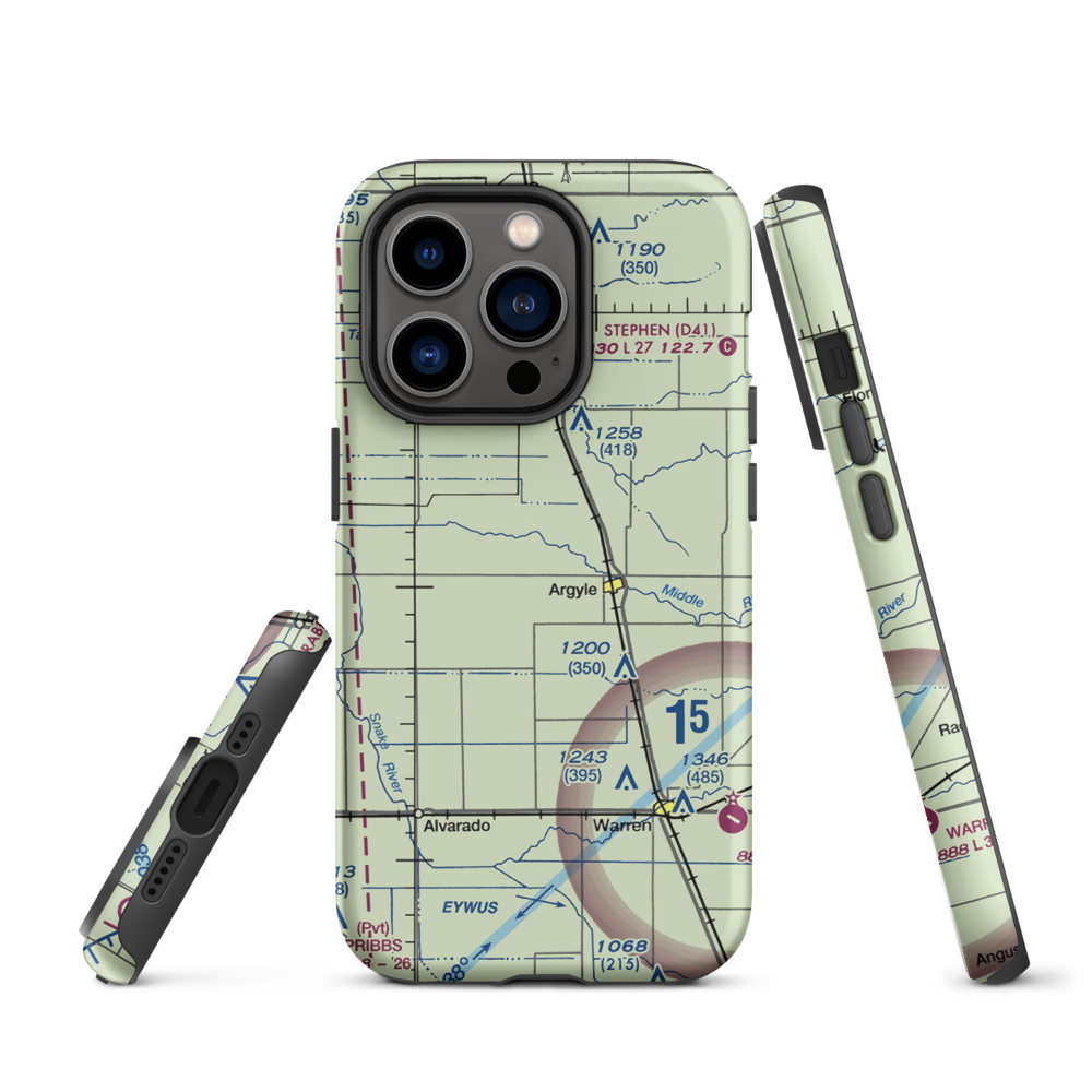 Johnson Airport (7MN6) VFR Sectional  Tough iPhone Case iPhone 14 Pro model shown