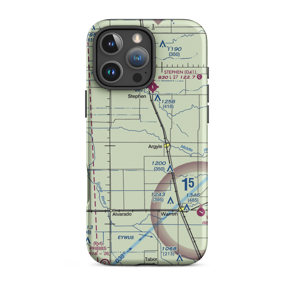 Johnson Airport (7MN6) VFR Sectional  Tough iPhone Case iPhone 16 Pro Max model shown