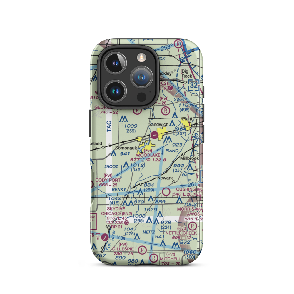 Johnson Airport (IS94) VFR Sectional  Tough iPhone Case iPhone 16 Pro model shown