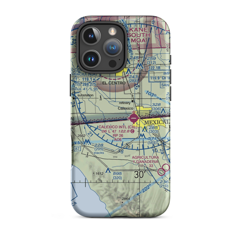 Johnson Brothers Airport (61CL) VFR Sectional  Tough iPhone Case iPhone 16 Pro Max model shown