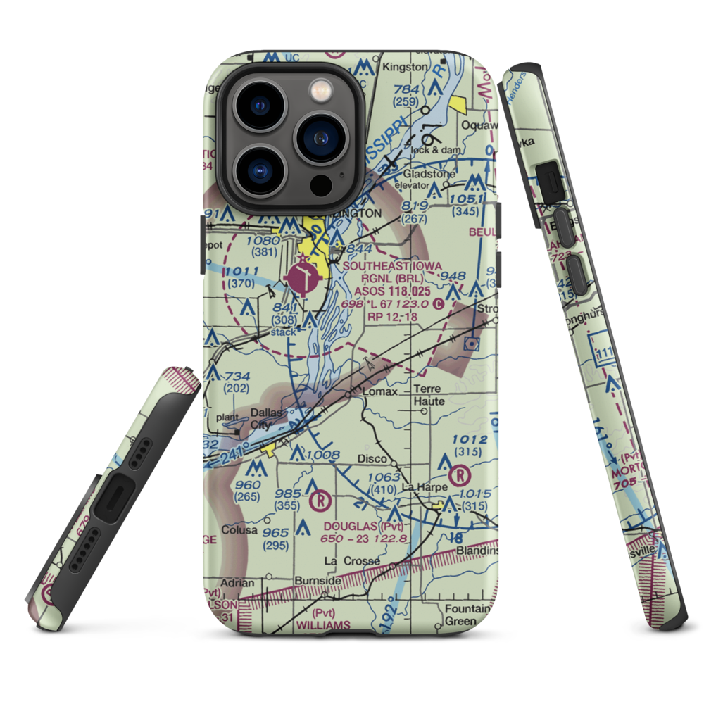 Johnson Farm Airport (22IS) VFR Sectional  Tough iPhone Case iPhone 13 Pro Max model shown