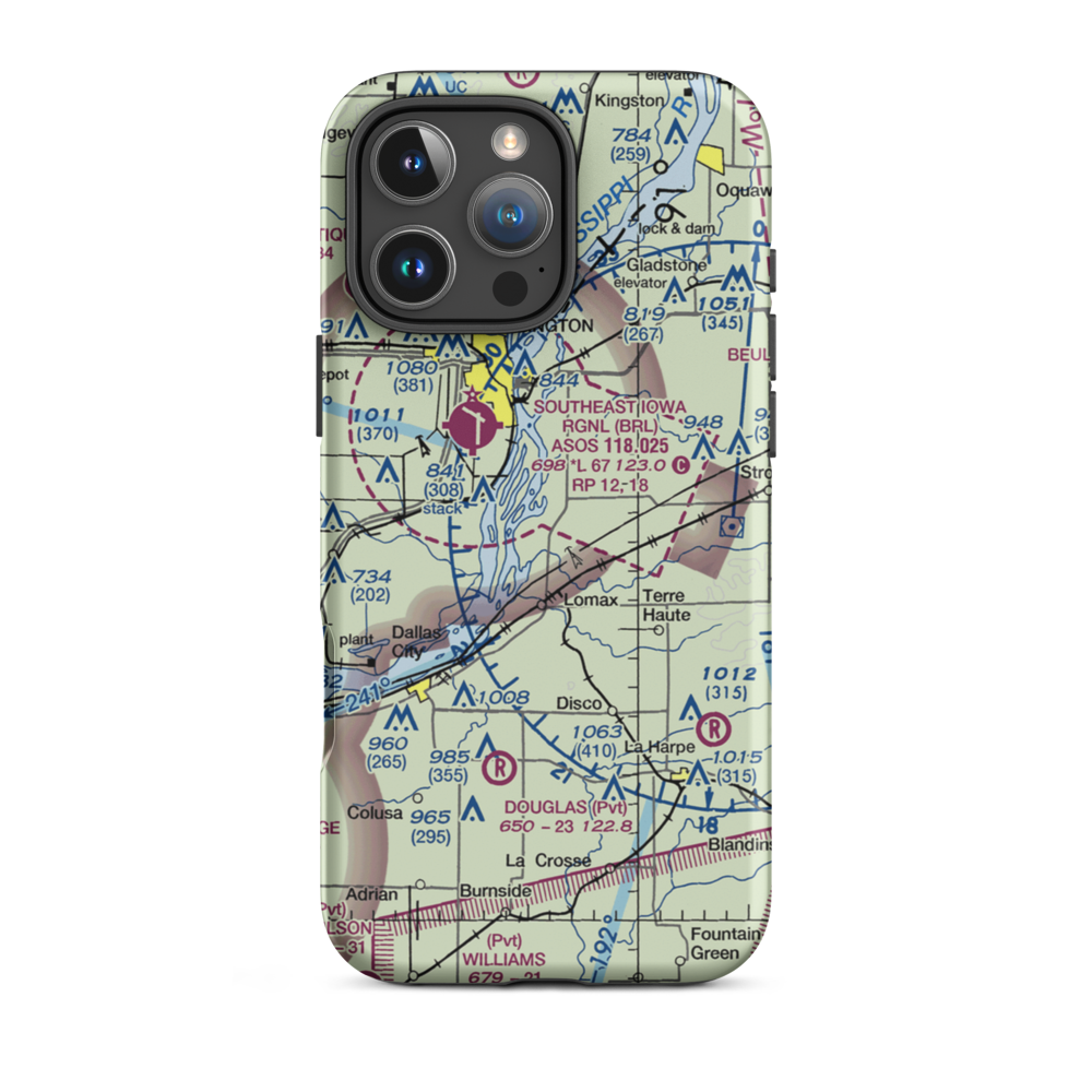 Johnson Farm Airport (22IS) VFR Sectional  Tough iPhone Case iPhone 16 Pro Max model shown