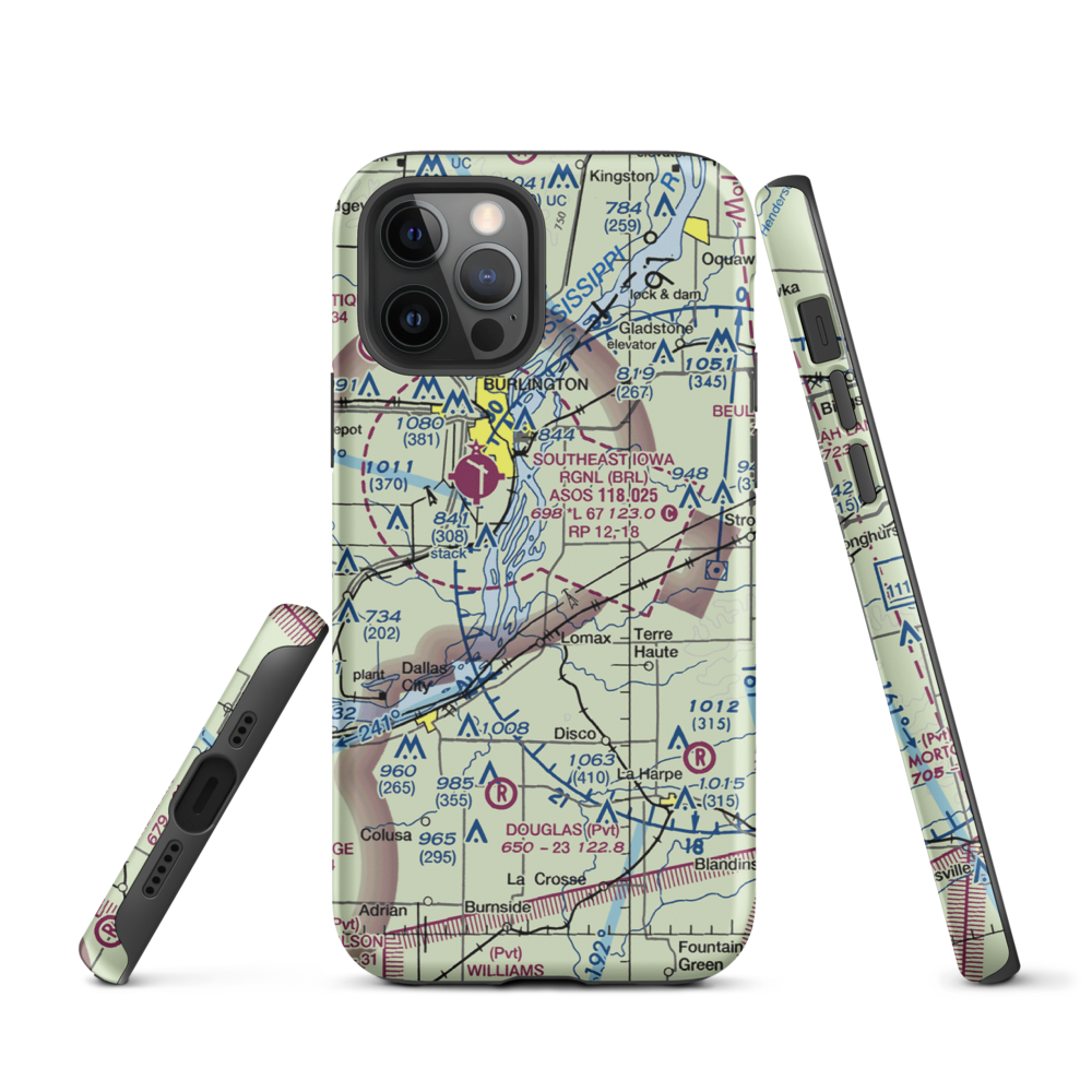 Johnson Farm Airport (22IS) VFR Sectional  Tough iPhone Case iPhone 12 Pro model shown