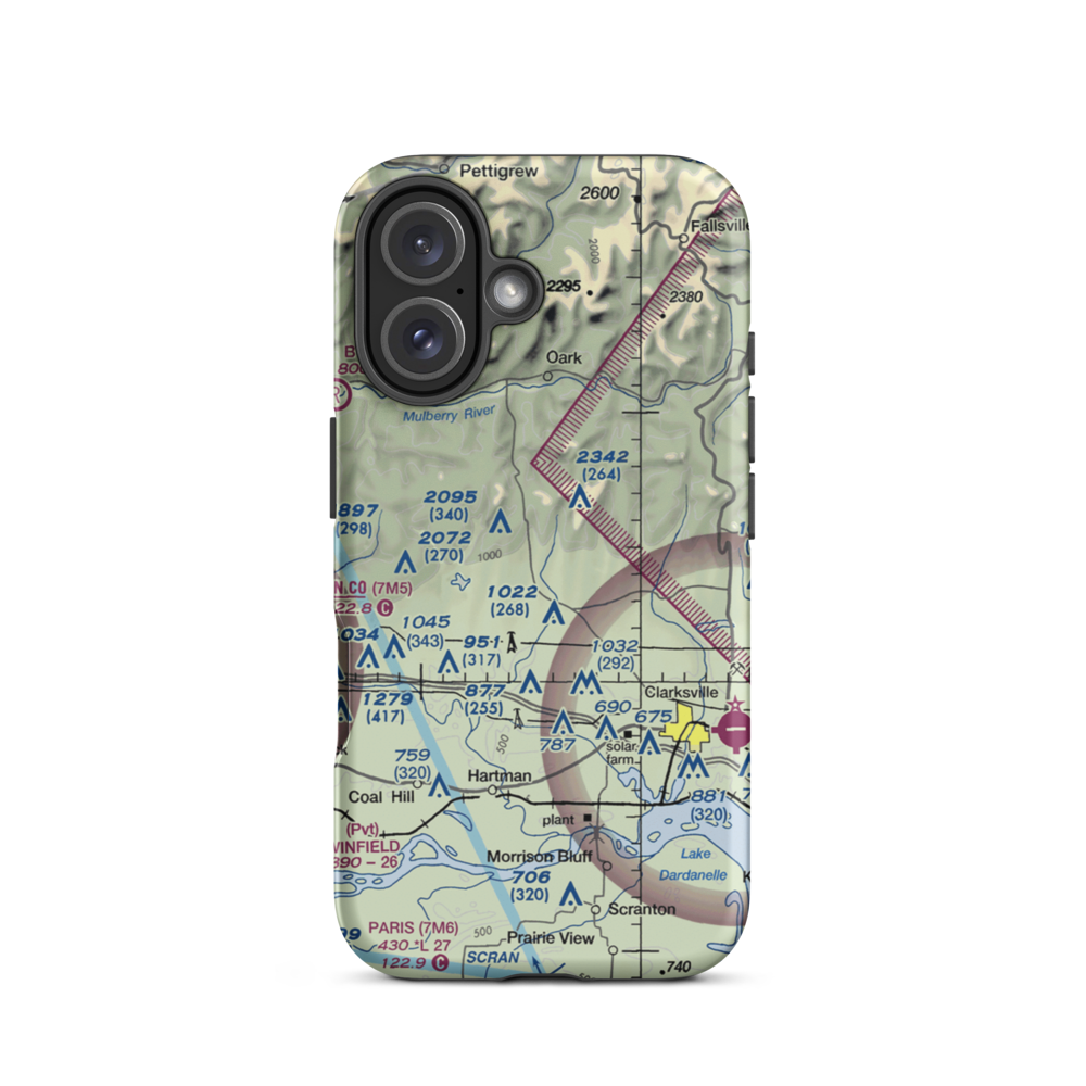 Johnson Farm Lines Airport (US-0014) VFR Sectional  Tough iPhone Case iPhone 16 model shown