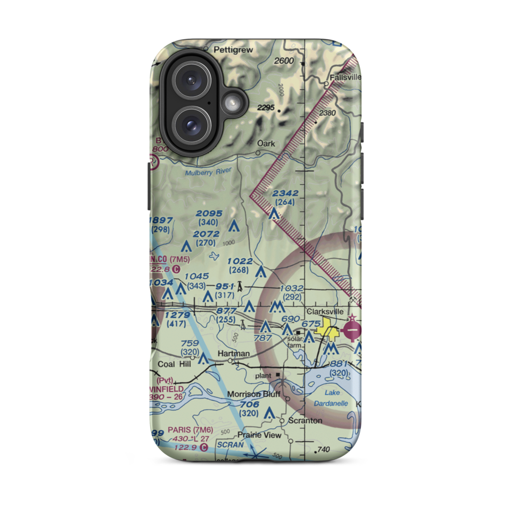 Johnson Farm Lines Airport (US-0014) VFR Sectional  Tough iPhone Case iPhone 16 Plus model shown