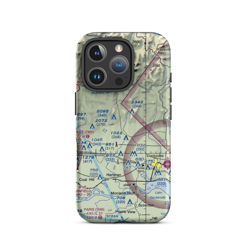 Johnson Farm Lines Airport (US-0014) VFR Sectional  Tough iPhone Case iPhone 16 Pro model shown