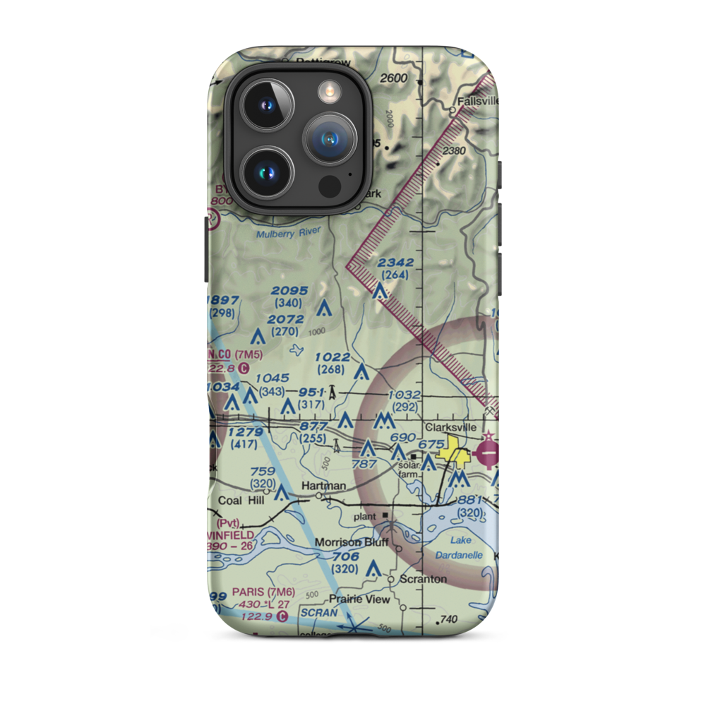 Johnson Farm Lines Airport (US-0014) VFR Sectional  Tough iPhone Case iPhone 16 Pro Max model shown