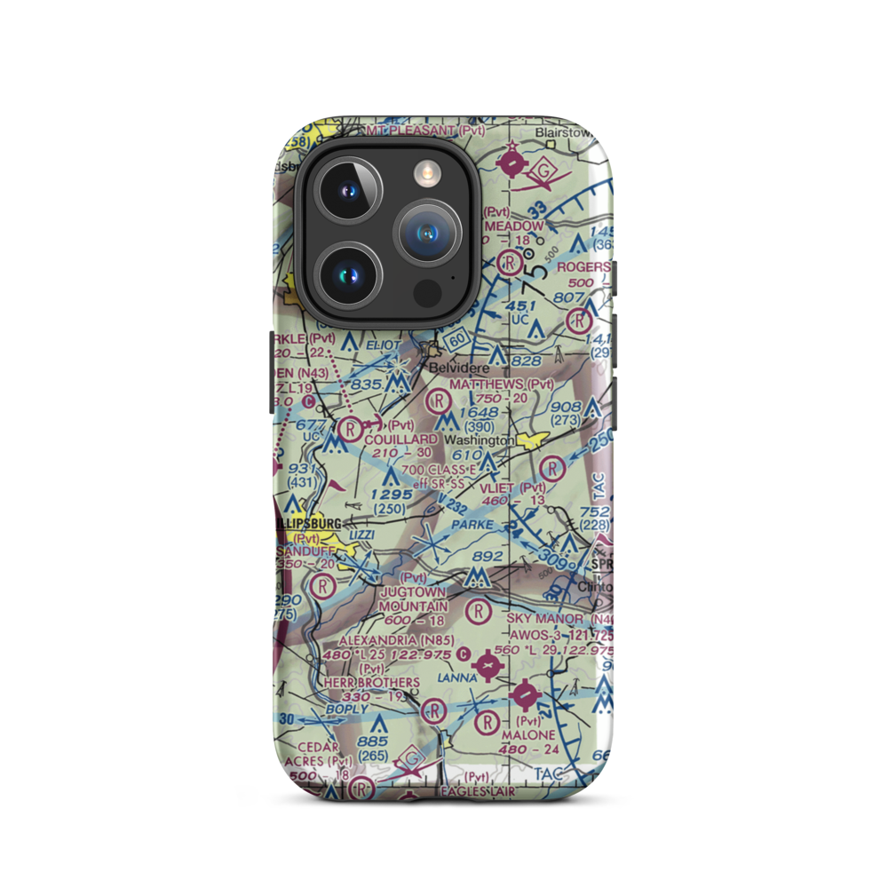 Johnson Farms Airport (US-0109) VFR Sectional  Tough iPhone Case iPhone 16 Pro model shown
