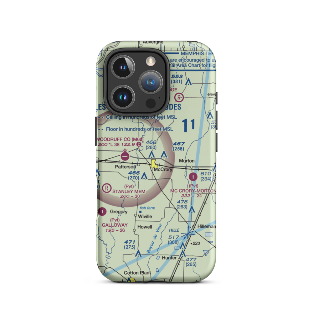 Johnson Field (AR98) VFR Sectional  Tough iPhone Case iPhone 16 Pro model shown