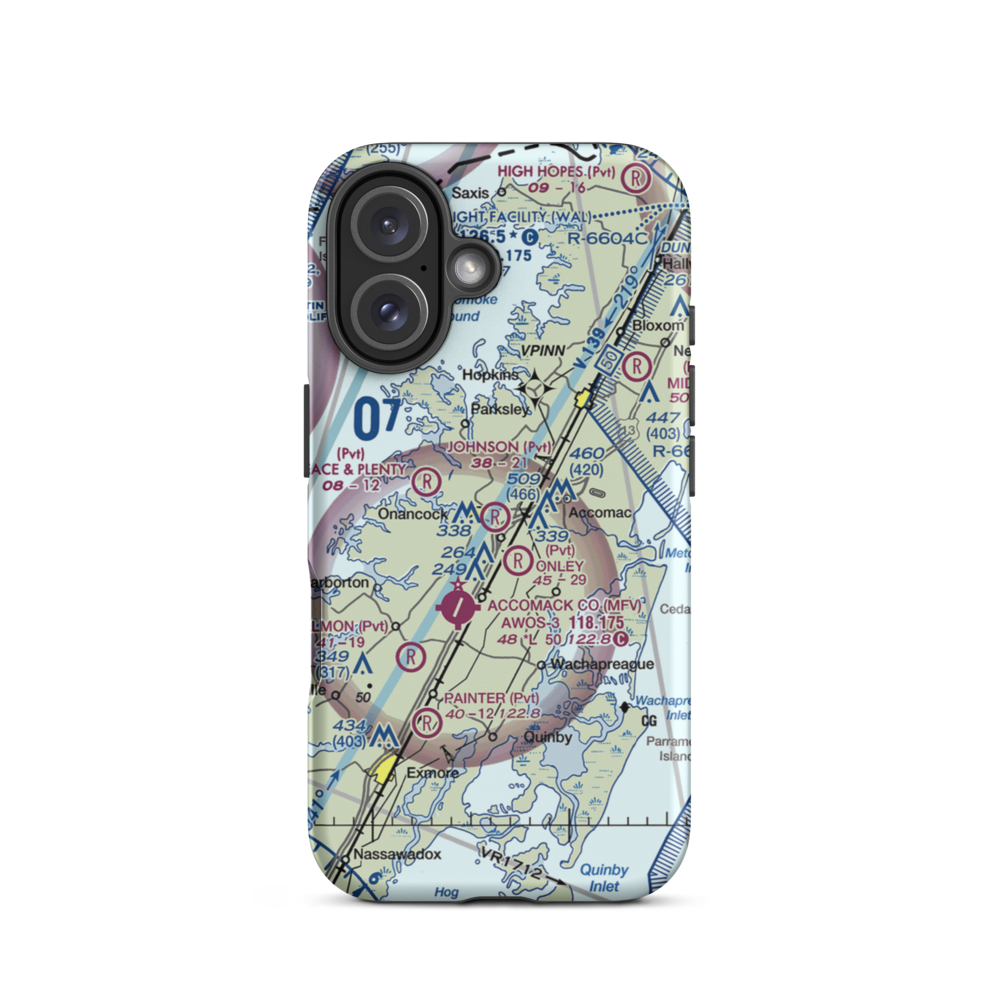 Johnson Field (VA91) VFR Sectional  Tough iPhone Case iPhone 16 model shown