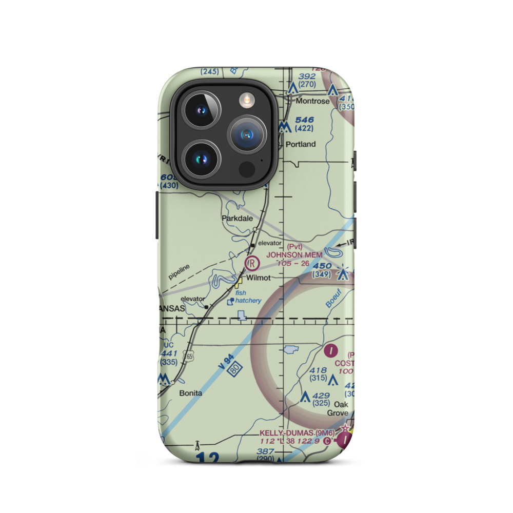 Johnson Memorial Airport (05XS) VFR Sectional  Tough iPhone Case iPhone 16 Pro model shown