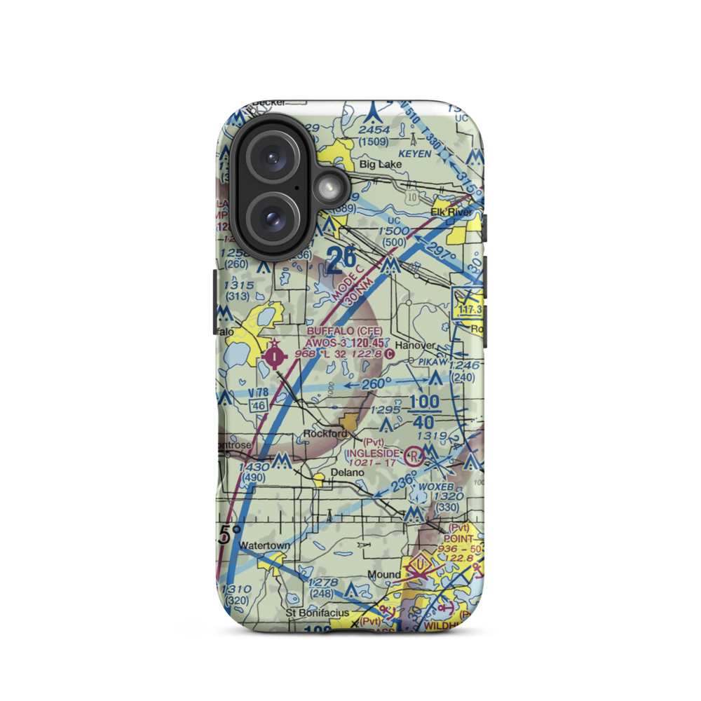 Johnson Seaplane Base (MY86) VFR Sectional  Tough iPhone Case iPhone 16 model shown