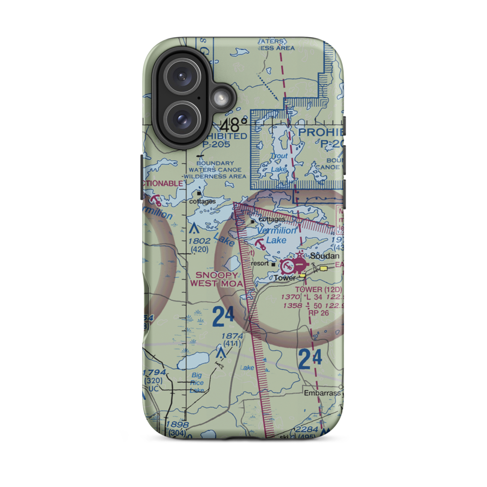 Johnson'S Sea Landing Seaplane Base (MY76) VFR Sectional  Tough iPhone Case iPhone 16 Plus model shown