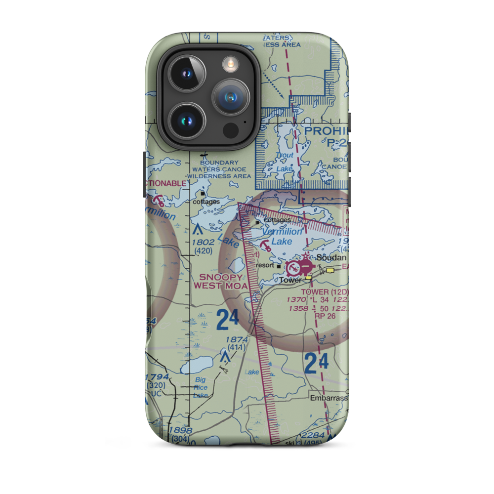 Johnson'S Sea Landing Seaplane Base (MY76) VFR Sectional  Tough iPhone Case iPhone 16 Pro Max model shown