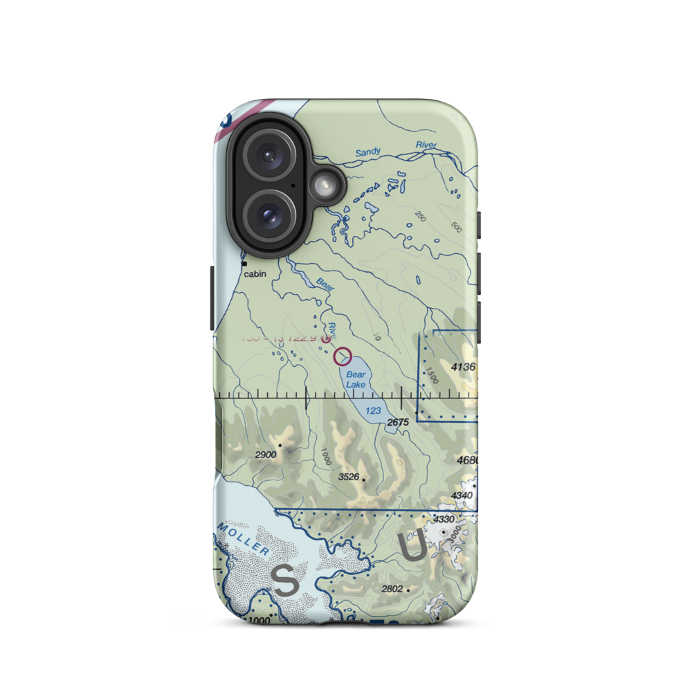 Johnsons Landing Airport (Z52) VFR Sectional  Tough iPhone Case iPhone 16 model shown