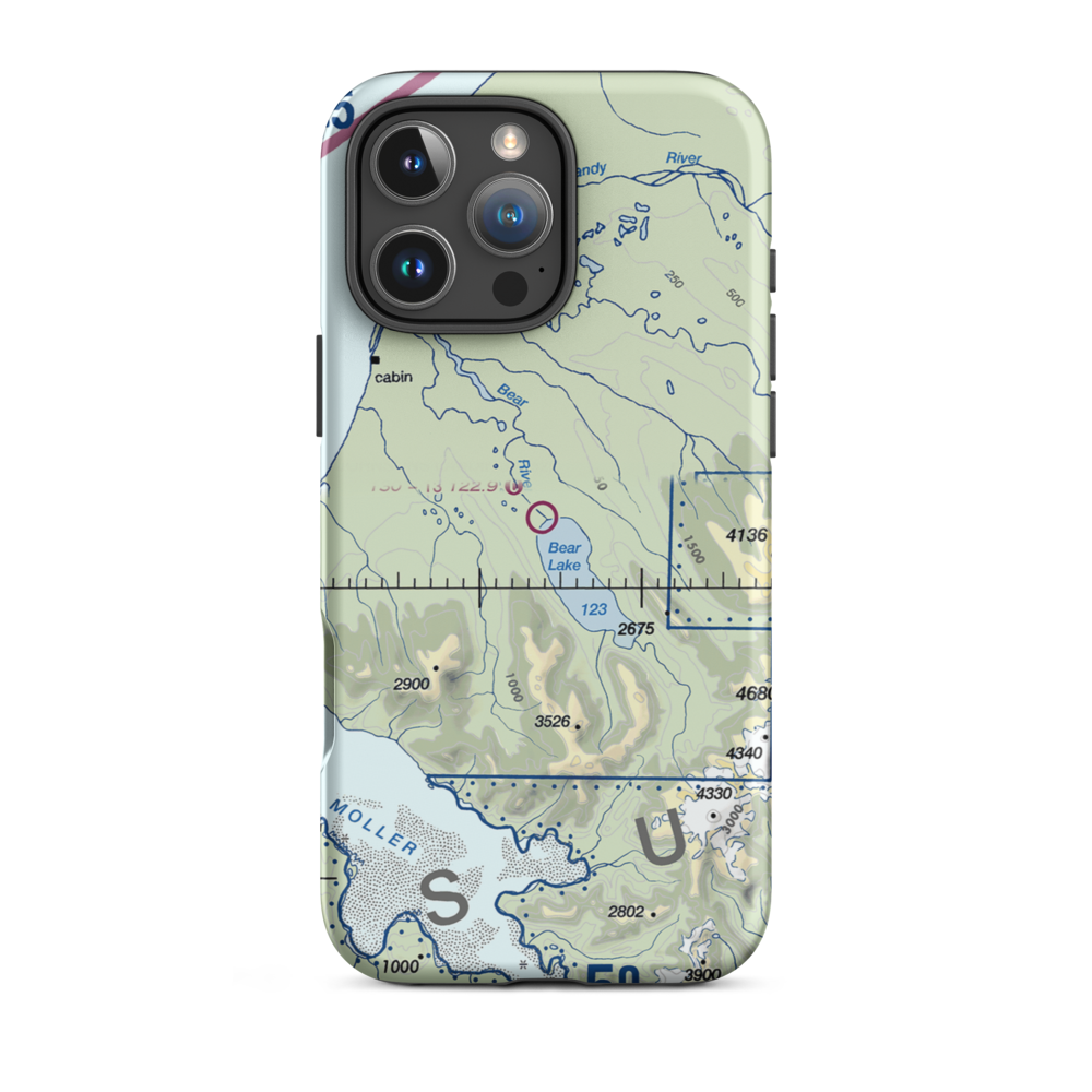 Johnsons Landing Airport (Z52) VFR Sectional  Tough iPhone Case iPhone 16 Pro Max model shown