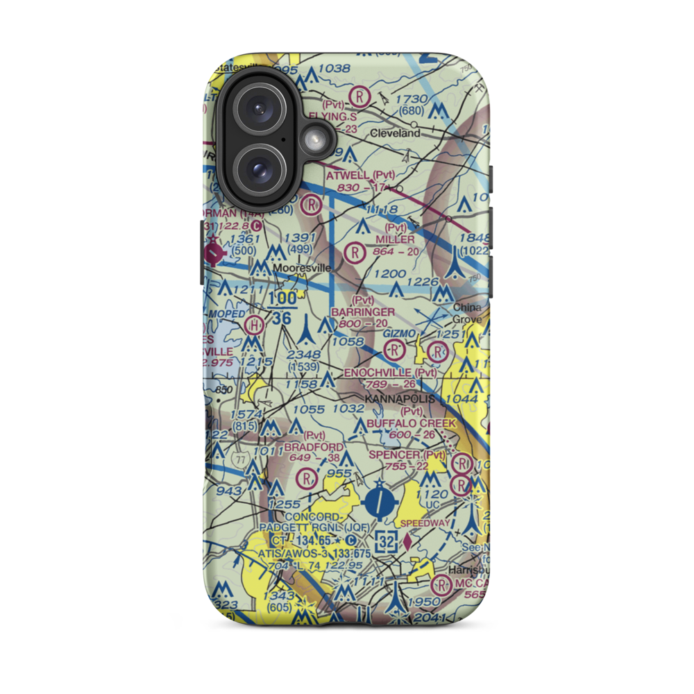 Johnston Airport (35NC) VFR Sectional  Tough iPhone Case iPhone 16 Plus model shown