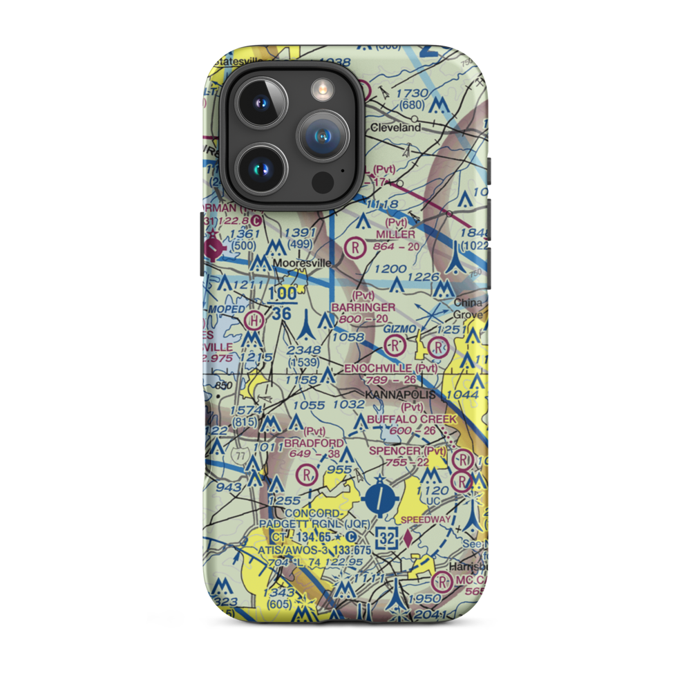 Johnston Airport (35NC) VFR Sectional  Tough iPhone Case iPhone 16 Pro Max model shown