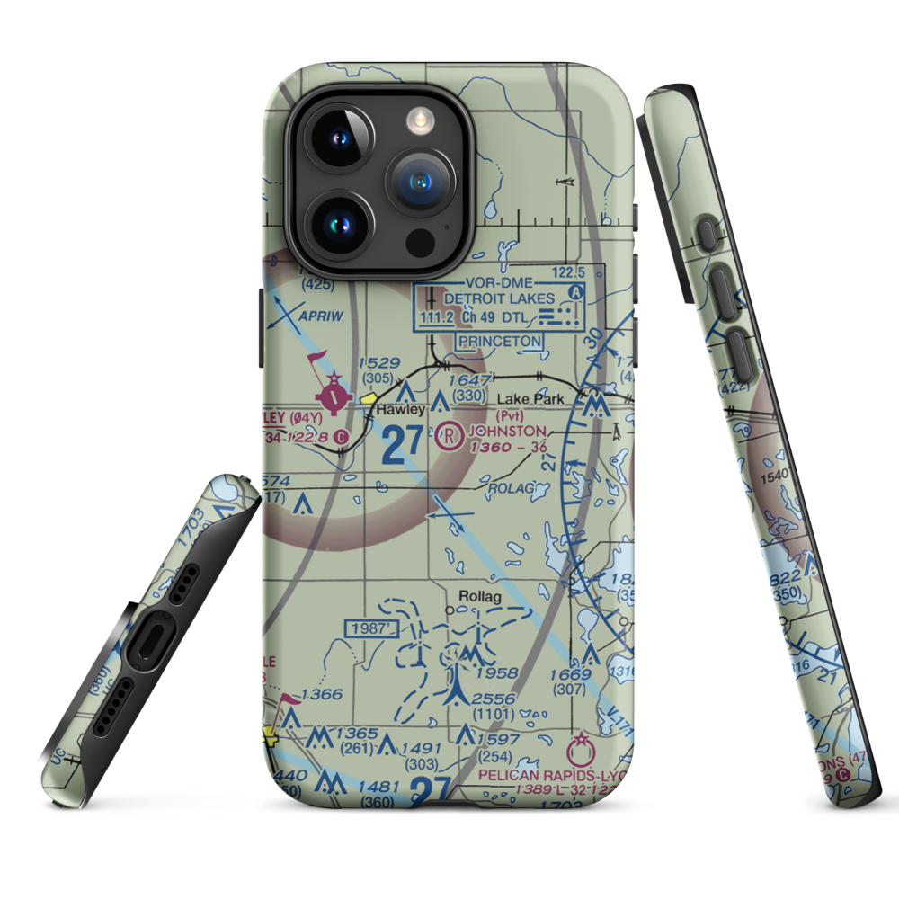 Johnston Airport (MY99) VFR Sectional  Tough iPhone Case iPhone 15 Pro Max model shown