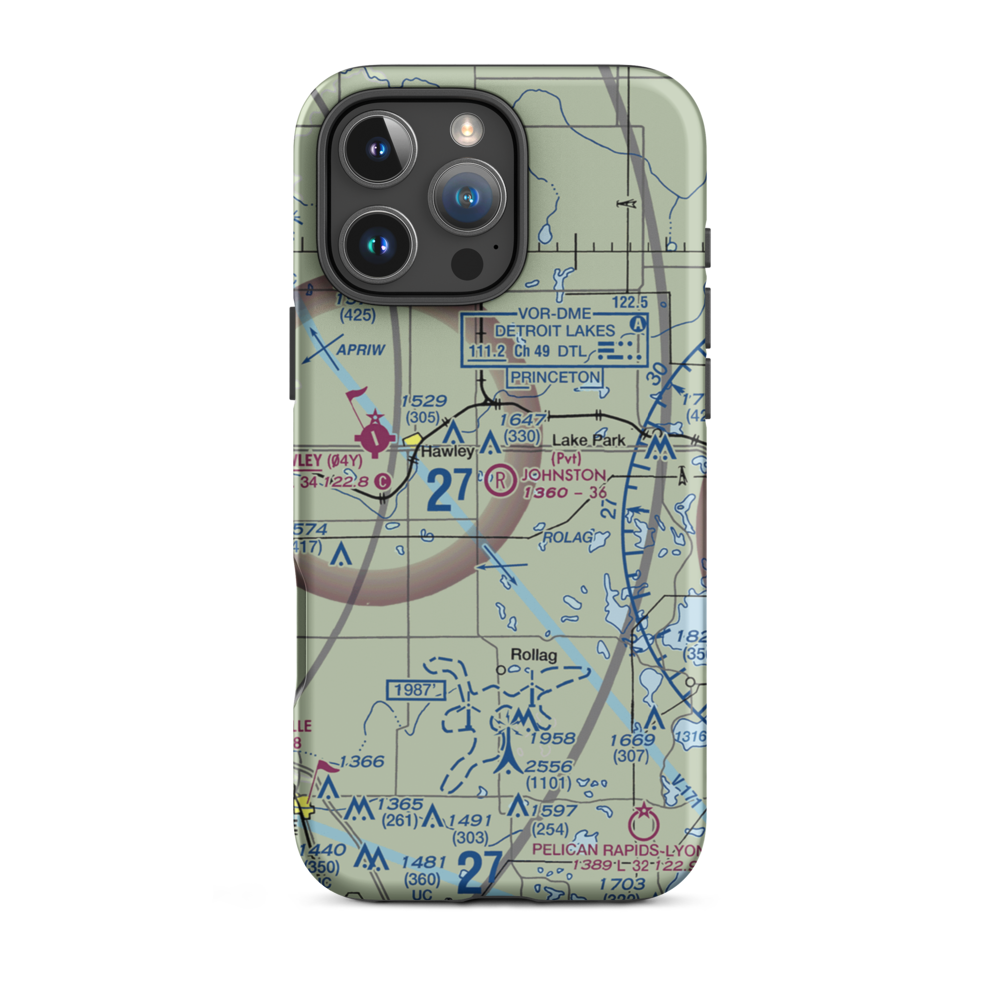 Johnston Airport (MY99) VFR Sectional  Tough iPhone Case iPhone 16 Pro Max model shown