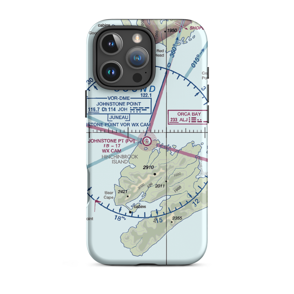 Johnstone Point Airport (2AK5) VFR Sectional  Tough iPhone Case iPhone 16 Pro Max model shown