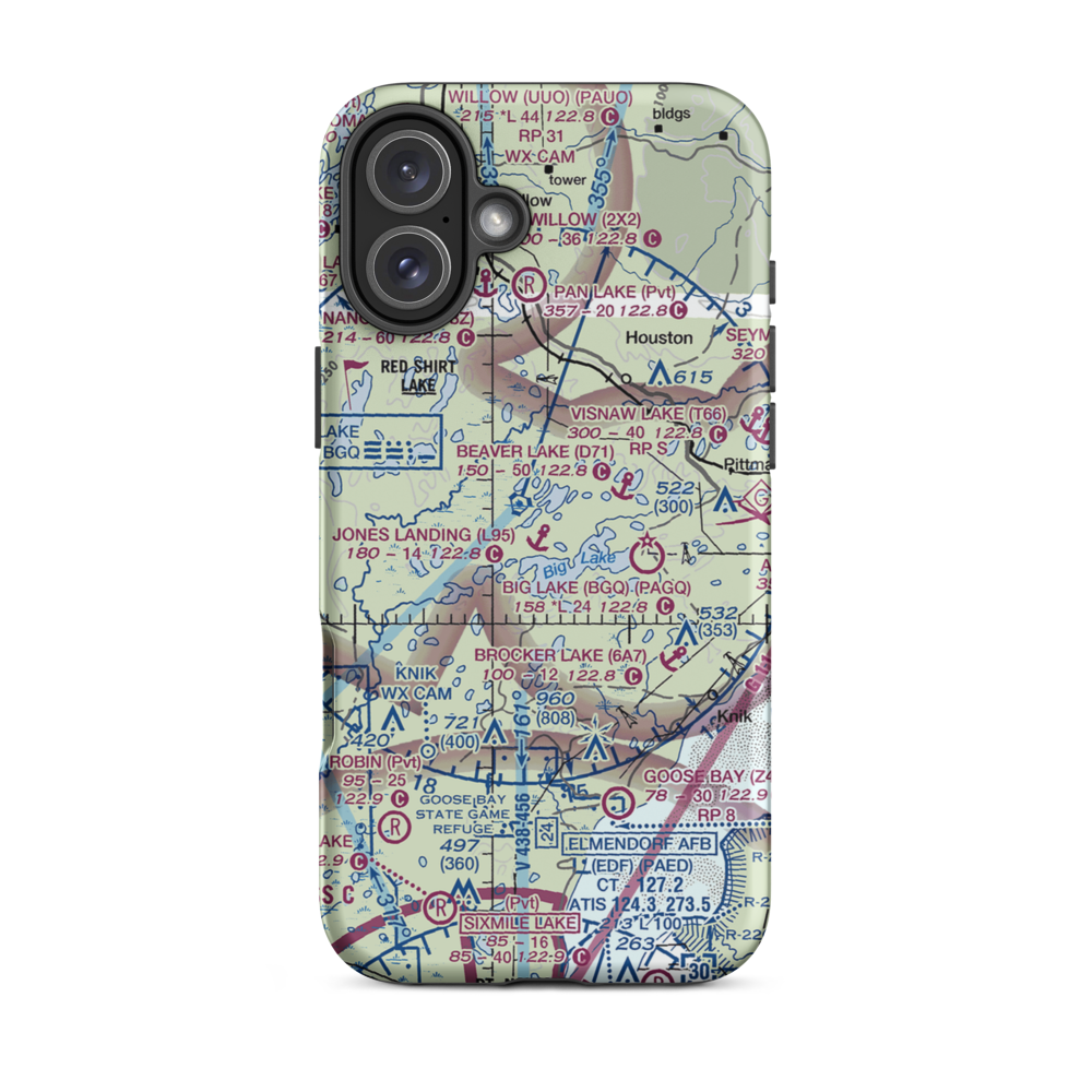 Jones Landing Seaplane Base (L95) VFR Sectional  Tough iPhone Case iPhone 16 Plus model shown