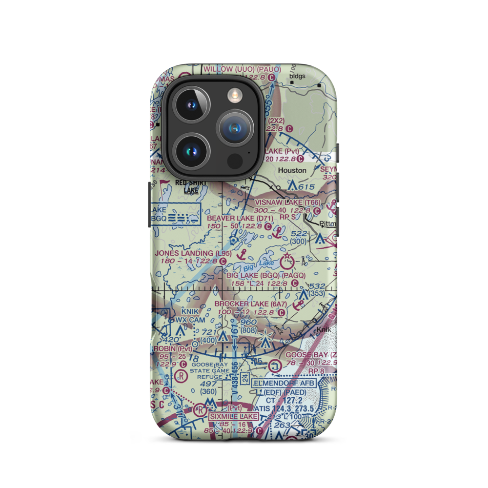 Jones Landing Seaplane Base (L95) VFR Sectional  Tough iPhone Case iPhone 16 Pro model shown