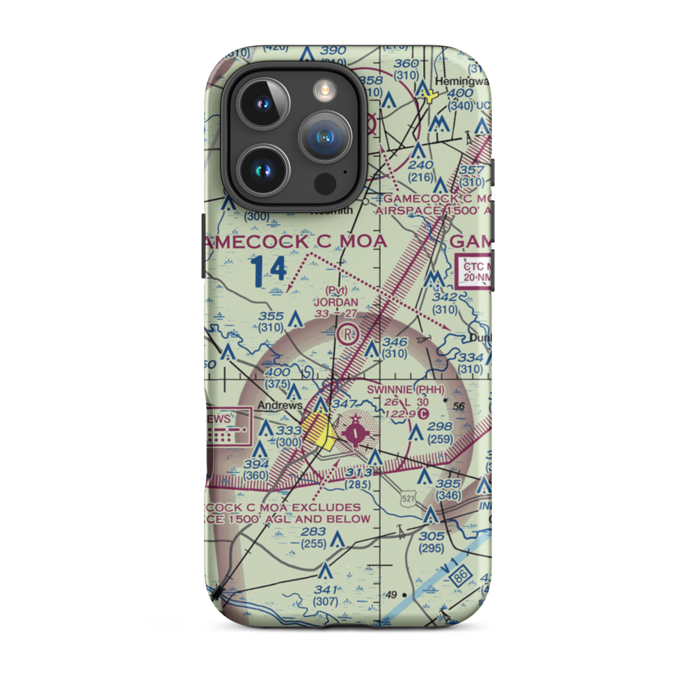 Jordan Airport (SC57) VFR Sectional  Tough iPhone Case iPhone 16 Pro Max model shown