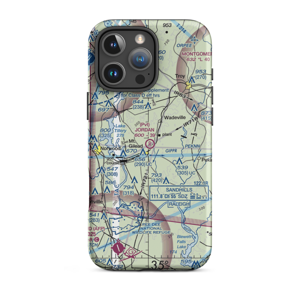 Jordan Field (NR02) VFR Sectional  Tough iPhone Case iPhone 16 Pro Max model shown