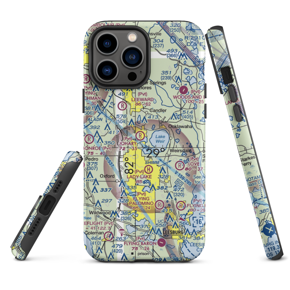 Jordan Seaplane Base (FD79) VFR Sectional  Tough iPhone Case iPhone 13 Pro Max model shown