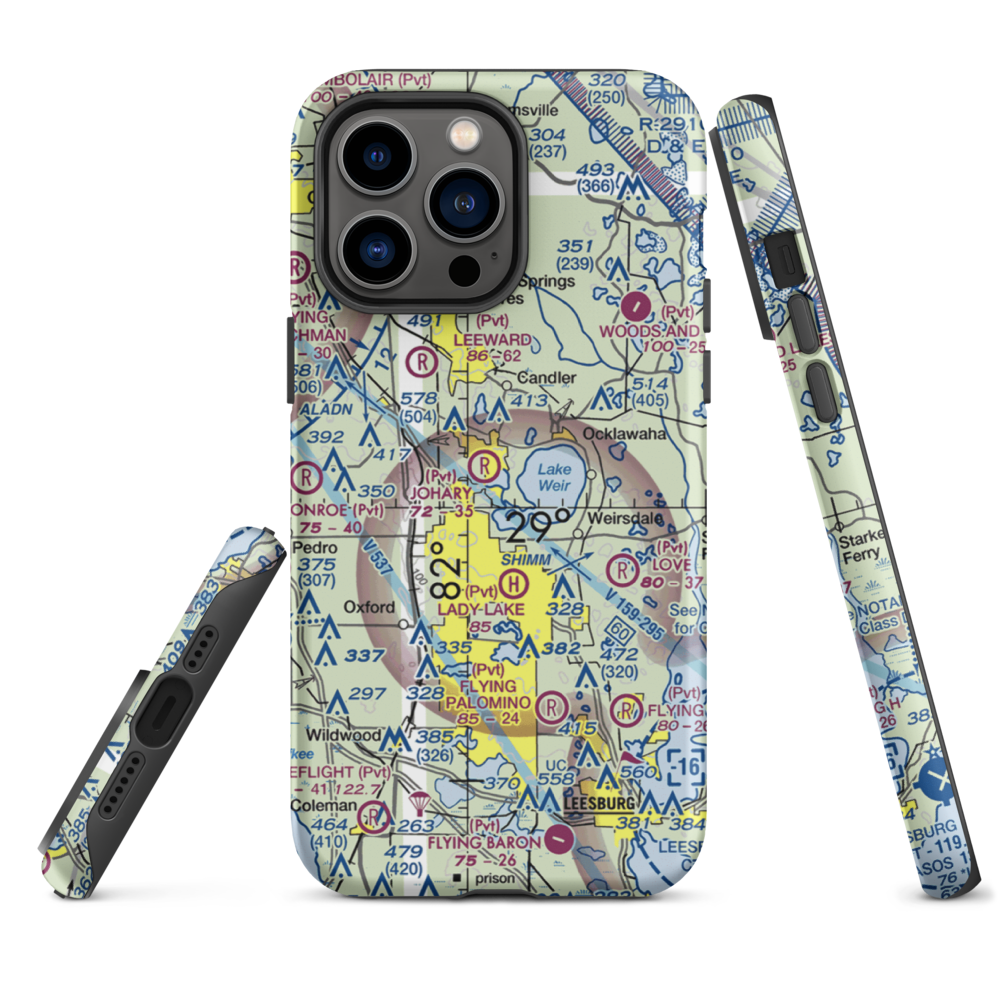 Jordan Seaplane Base (FD79) VFR Sectional  Tough iPhone Case iPhone 14 Pro Max model shown