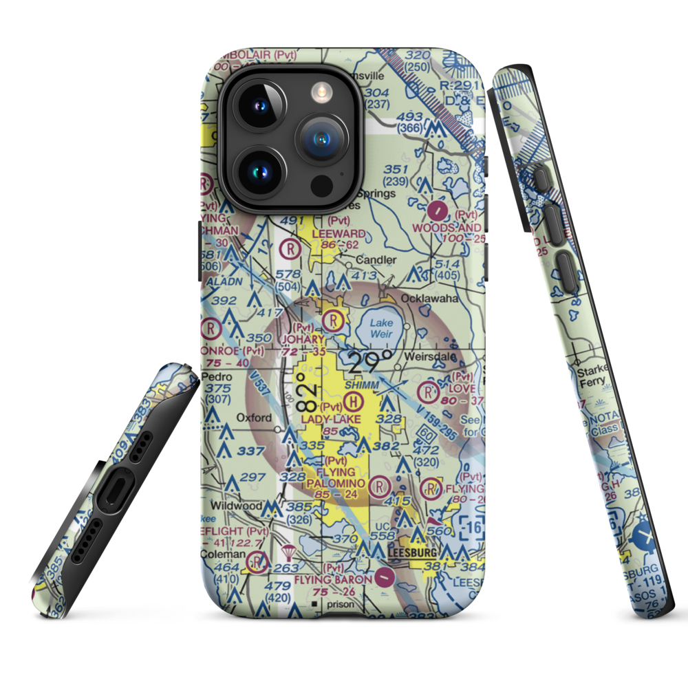 Jordan Seaplane Base (FD79) VFR Sectional  Tough iPhone Case iPhone 15 Pro Max model shown