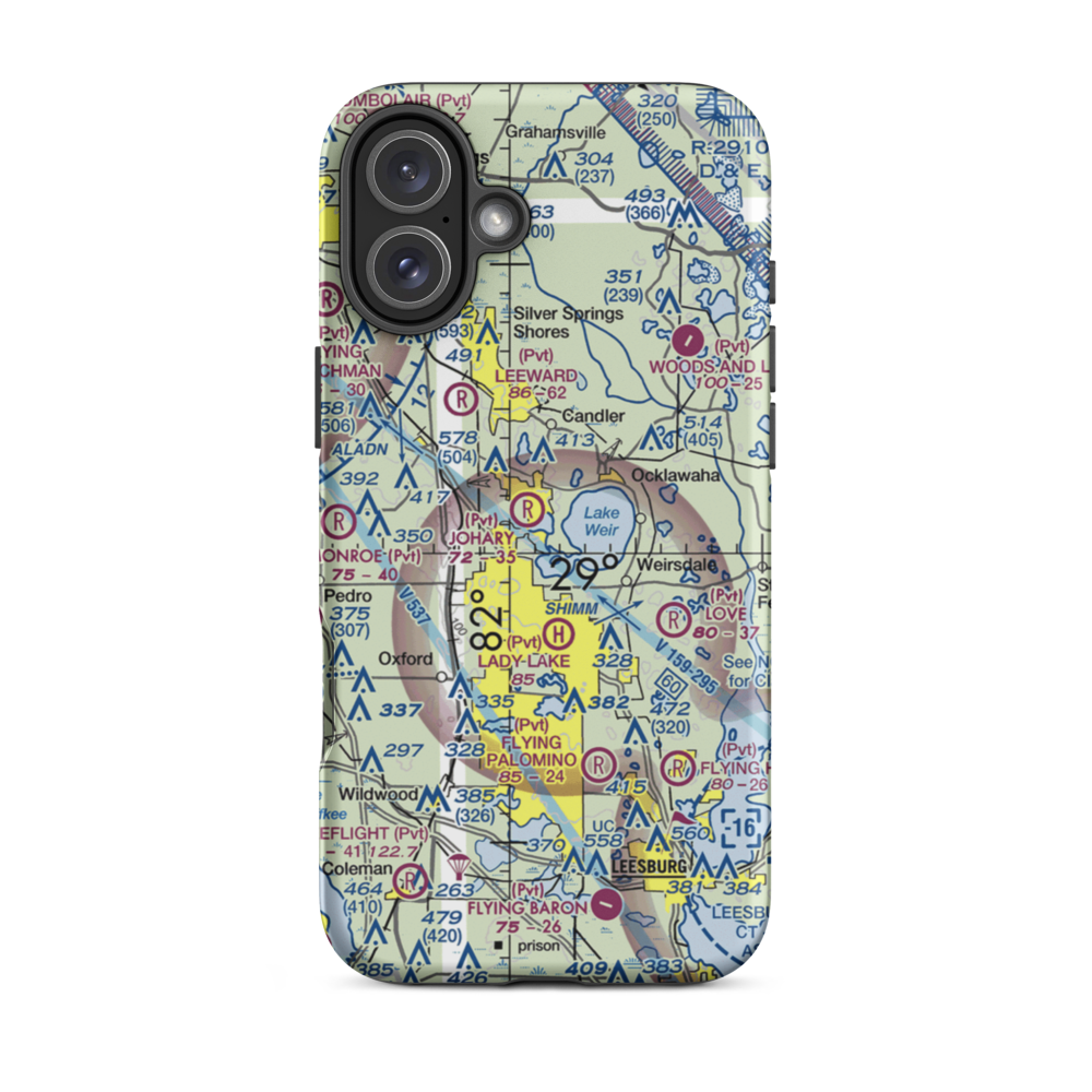 Jordan Seaplane Base (FD79) VFR Sectional  Tough iPhone Case iPhone 16 Plus model shown