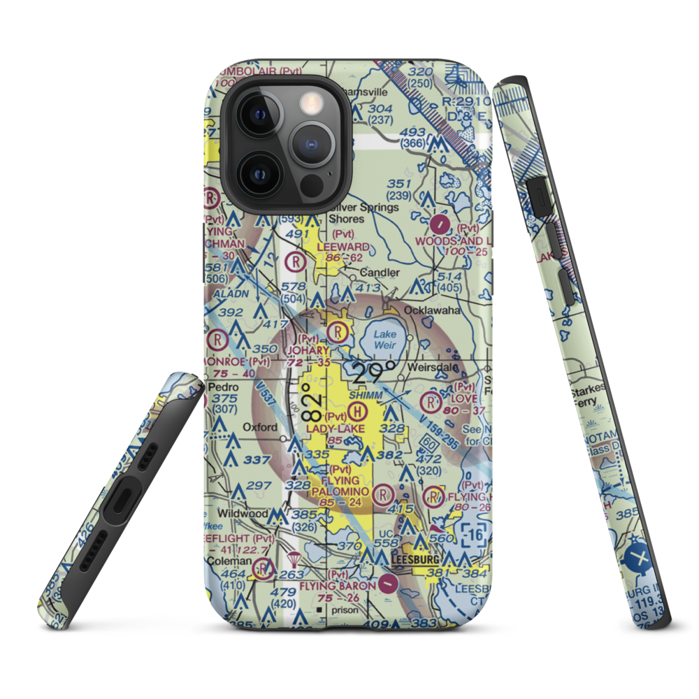 Jordan Seaplane Base (FD79) VFR Sectional  Tough iPhone Case iPhone 12 Pro Max model shown