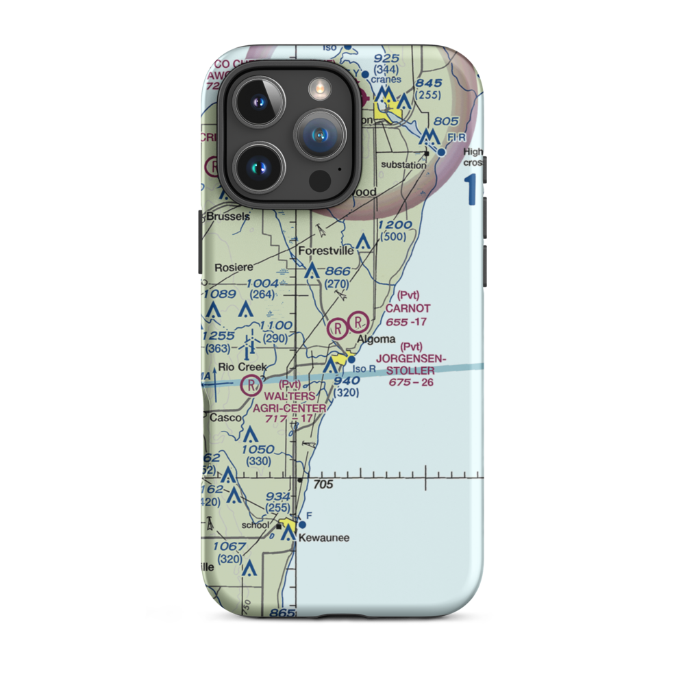 Jorgensen - Stoller Airport (1WI8) VFR Sectional  Tough iPhone Case iPhone 16 Pro Max model shown