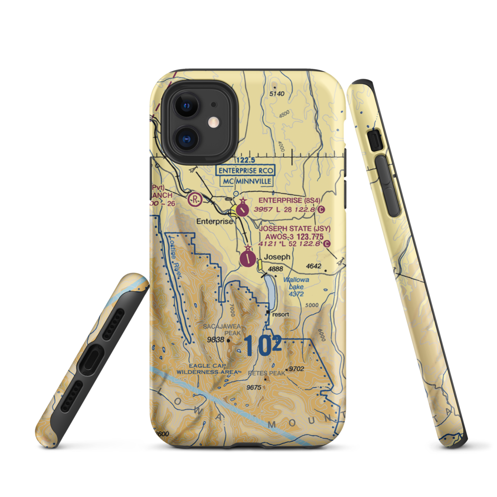 Joseph State Airport (JSY) VFR Sectional  Tough iPhone Case iPhone 11 model shown