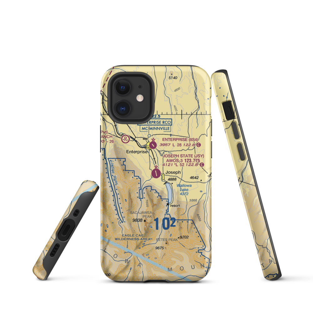 Joseph State Airport (JSY) VFR Sectional  Tough iPhone Case iPhone 12 mini model shown