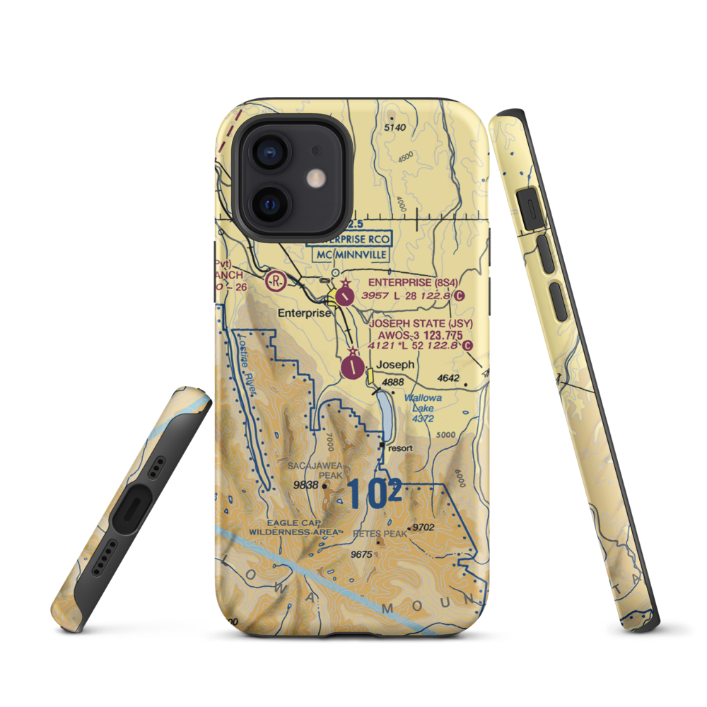 Joseph State Airport (JSY) VFR Sectional  Tough iPhone Case iPhone 12 model shown