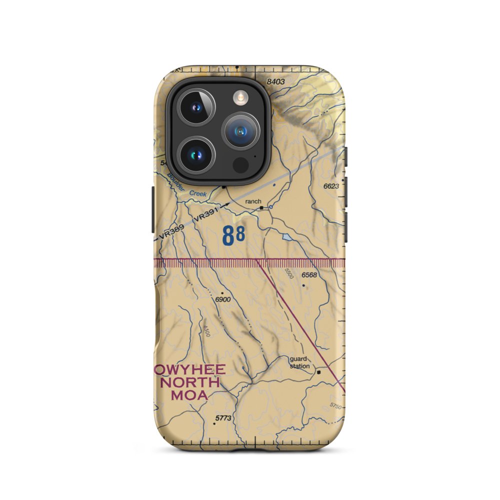 Josephine Ranch Airport (2ID3) VFR Sectional  Tough iPhone Case iPhone 16 Pro model shown