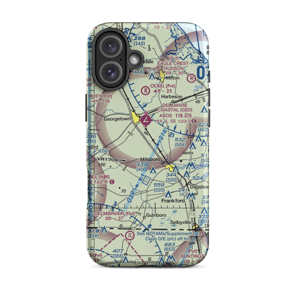 Josephs Airport (DE49) VFR Sectional  Tough iPhone Case iPhone 16 Plus model shown