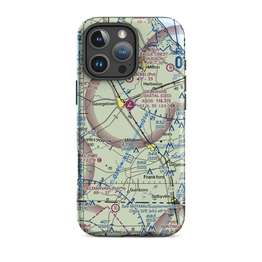 Josephs Airport (DE49) VFR Sectional  Tough iPhone Case iPhone 16 Pro Max model shown
