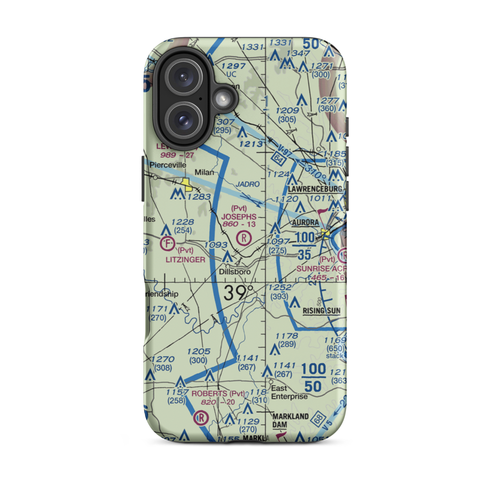 Josephs Field (IG07) VFR Sectional  Tough iPhone Case iPhone 16 Plus model shown