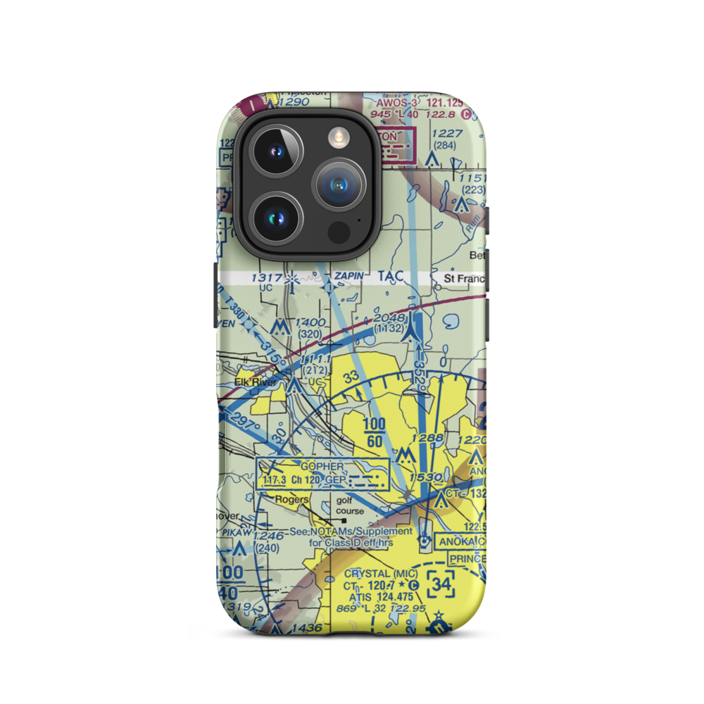 Joyner Airport (US-0052) VFR Sectional  Tough iPhone Case iPhone 16 Pro model shown