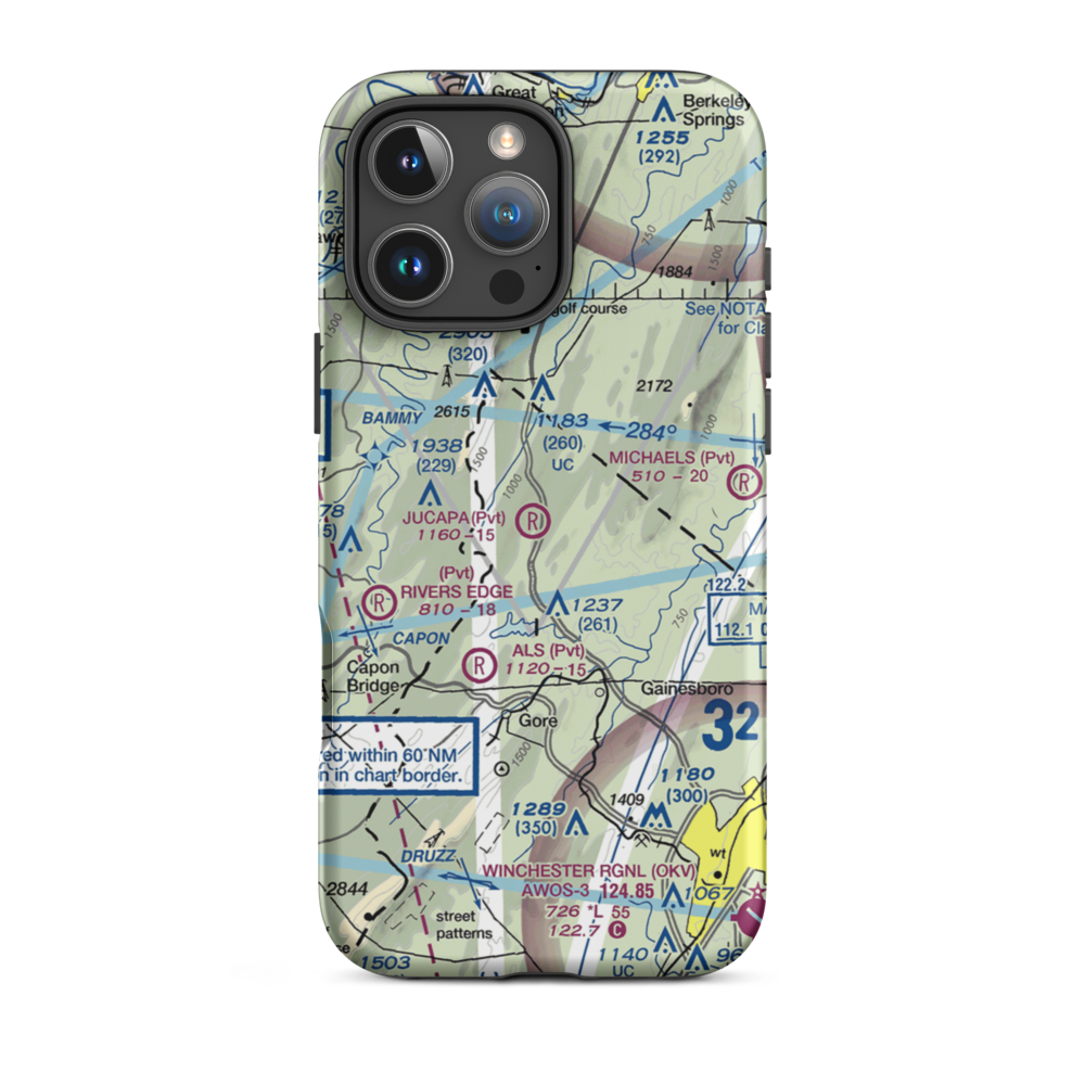 Jucapa Farms Airport (9VG9) VFR Sectional  Tough iPhone Case iPhone 16 Pro Max model shown