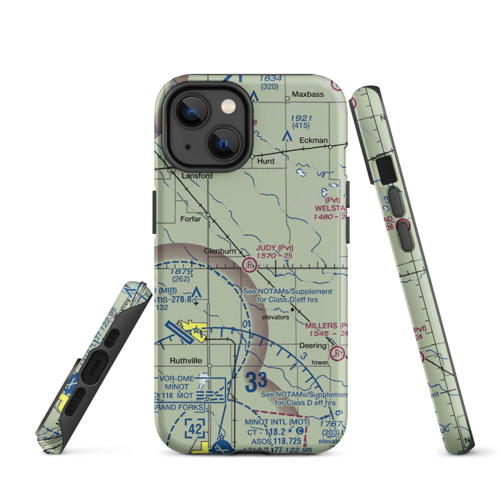Judy Strip (ND18) VFR Sectional  Tough iPhone Case iPhone 14 model shown